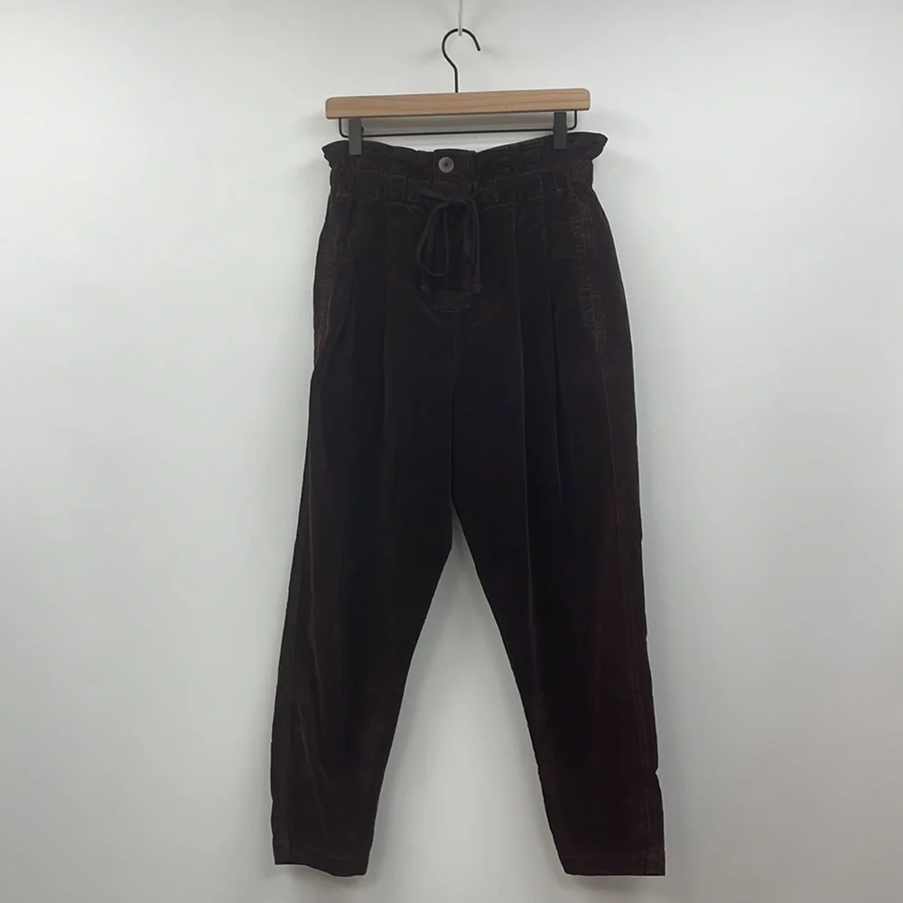 Free People Purple Ankle Cropped Pants - Picture 4 of 10